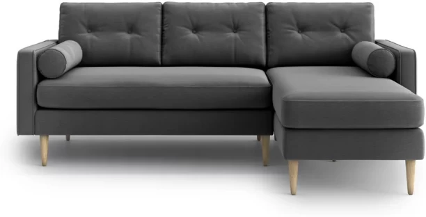 Comfy Home Furnitures 3 Seater Sofa Couch Velvet - Grey